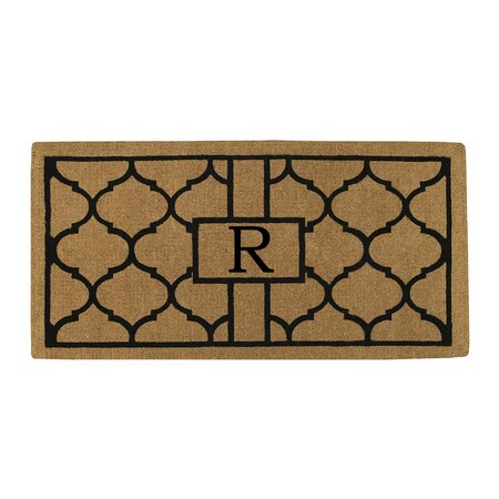Monogram Door Mat, Natural, Black, 36 in W x 72 in L